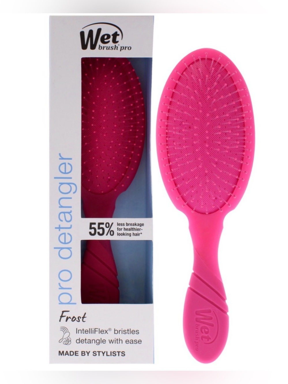 Wet Brush Pro Detangler Brush Frost Pink Brand New Professional Salon Quality